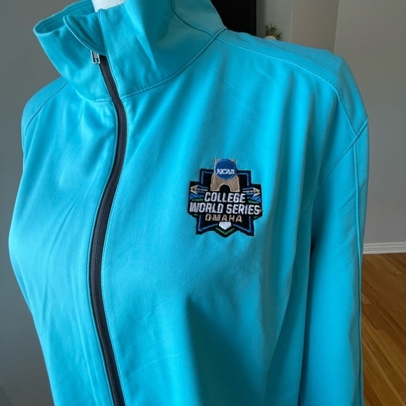Port Authority Omaha college world Series aqua blue XXL ladies jacket CWS sports - Picture 8 of 11